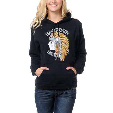 REBEL8 Girls Locals Only Black Pullover Hoodie