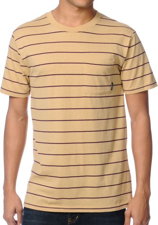 Brixton Hilt Tan Knit Tee Shirt