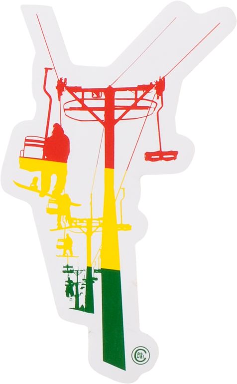 Casual Industrees Chairlift Rasta Sticker