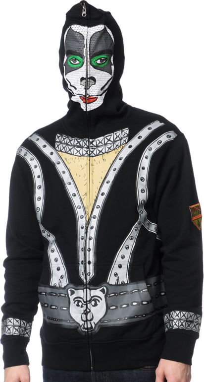 Volcom Kiss Zip Up Eric Singer Face Mask Hoodie