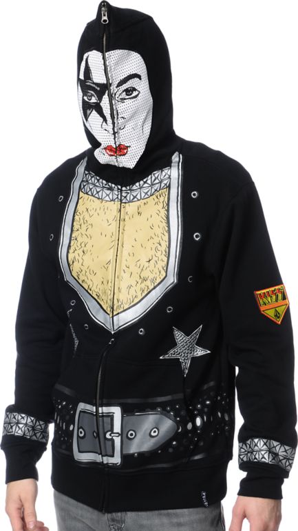 Volcom Kiss Zip Up Paul Stanley Face Mask Hoodie