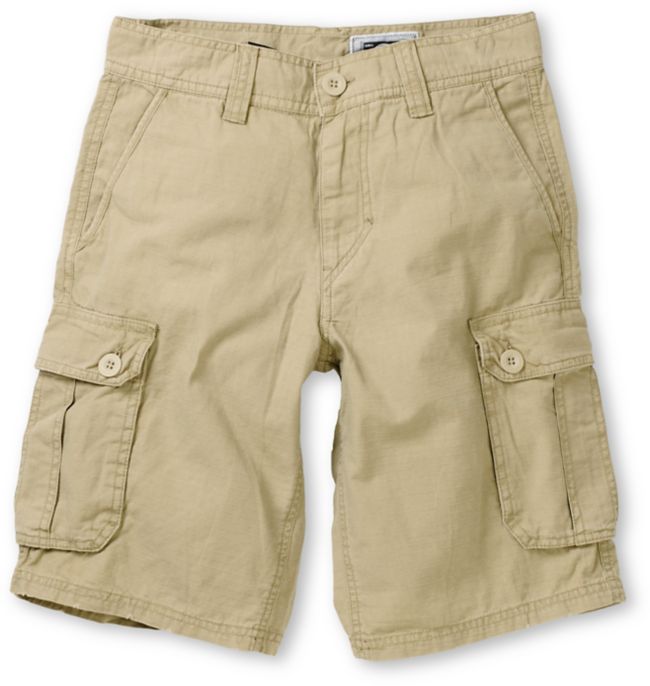 Free World Boys Big Player Khaki Cargo Shorts
