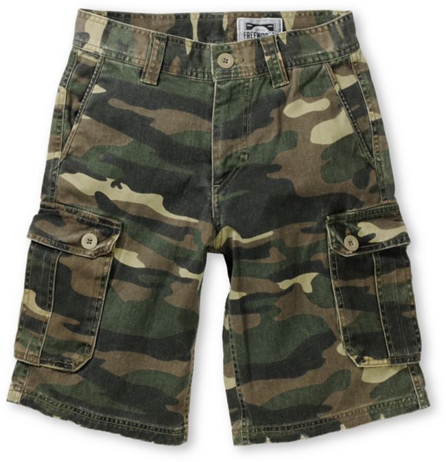 Free World Boys Camtastic Camo Print Cargo Shorts