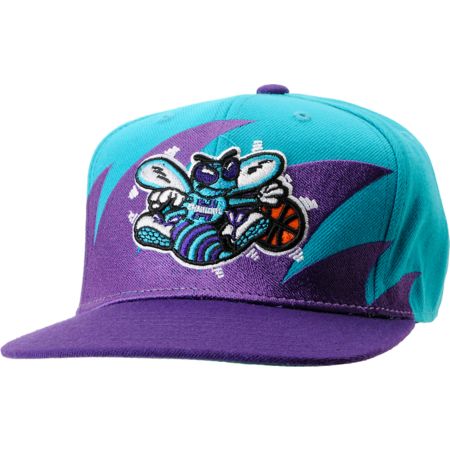 NBA Mitchell and Ness Charlotte Hornets Sharktooth Snapback Hat