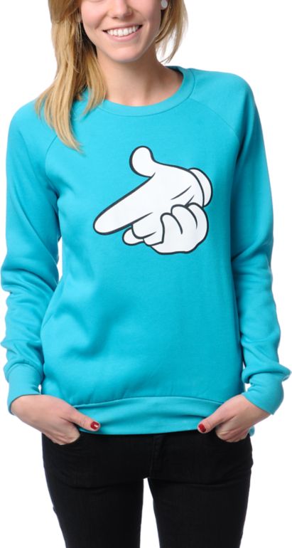 Crooks and Castles Airgun Turquoise Crew Neck Sweatshirt