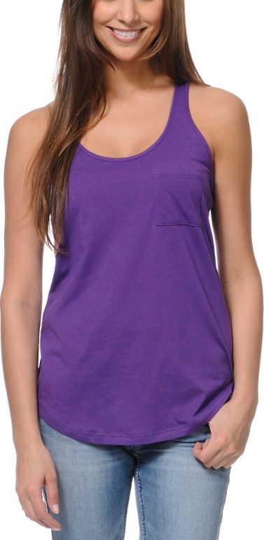 Zine Girls Purple Racerback Tank Top