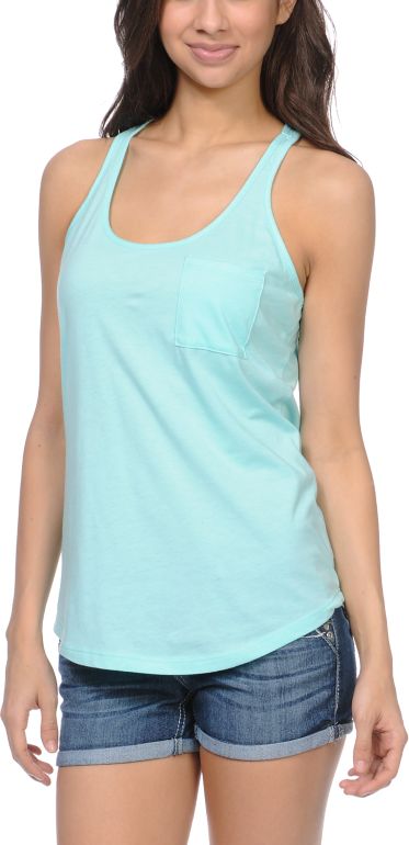 Zine Girls Aruba Blue Racerback Tank Top