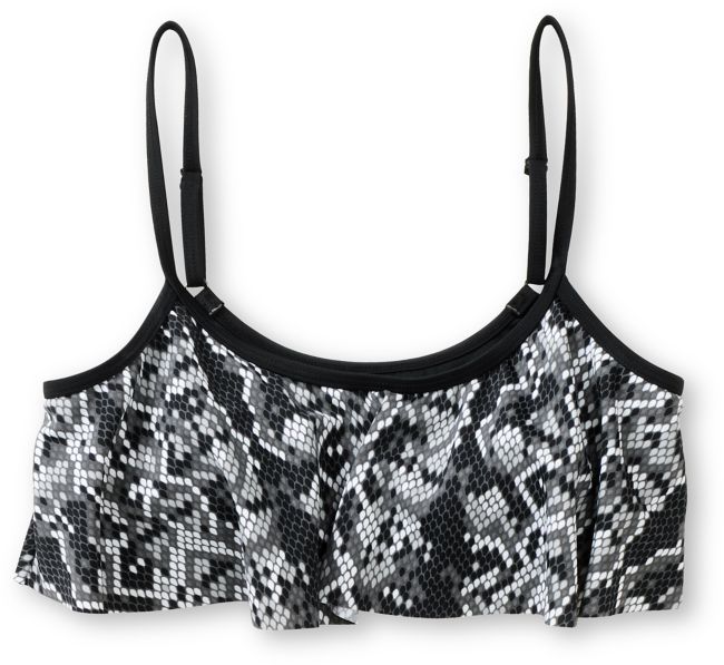 Crooks And Castles Venice Python Print Flounce Bikini Top