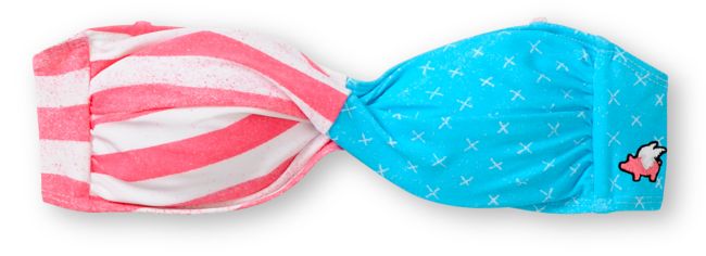Glamour Kills American Flag Twist Bandeau Bikini Top