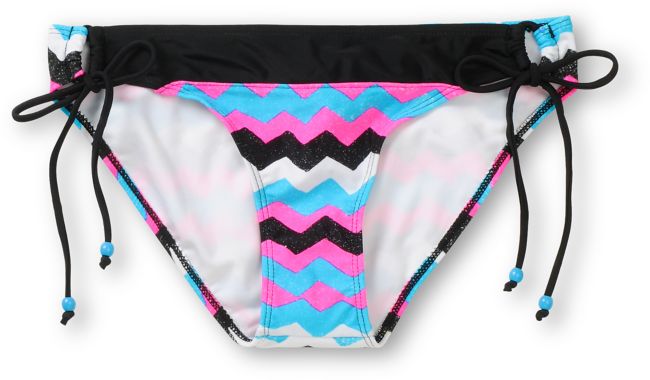 Glamour Kills Oslo Zigzag Print Tunnel Tie Bikini Bottom