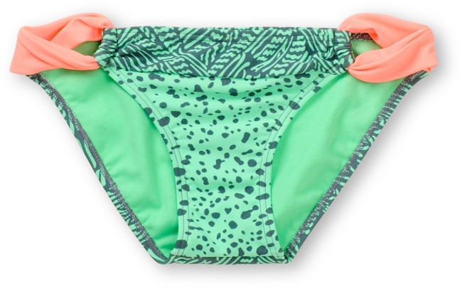 Malibu Warrior Dance Mint & Coral Loop Side Bikini Bottom