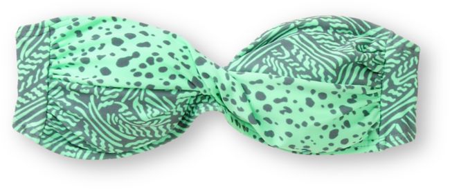Malibu Warrior Dance Mint Twist Bandeau Bikini Top