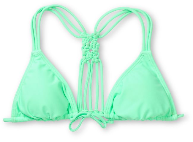 Malibu Candy Coated Mint Triangle Bikini Top