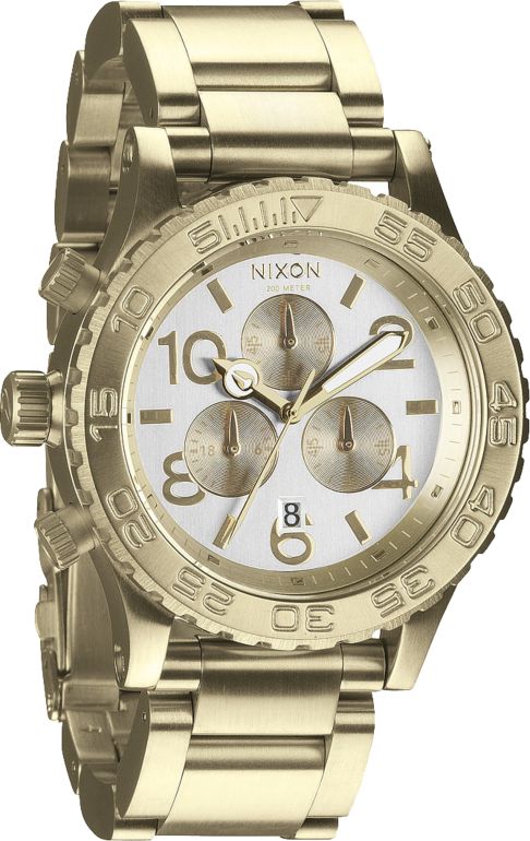 Nixon 42-20 Champagne Gold Chronograph Watch