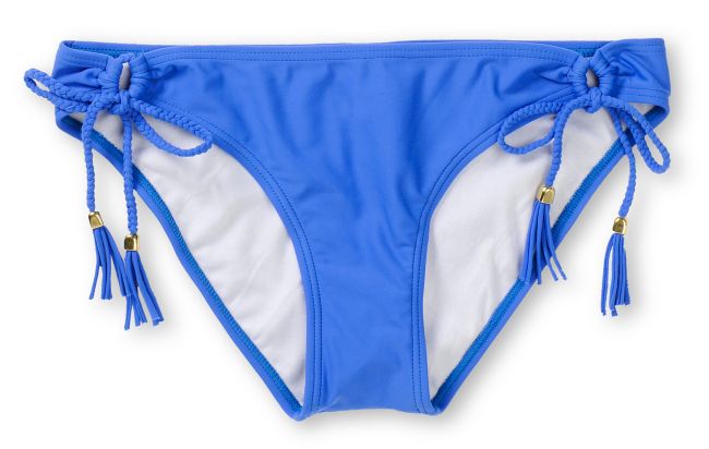 Malibu Candy Coated Blue Tunnel Tie Bikini Bottom