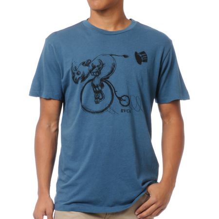 RVCA Rhino Charge Blue Tee Shirt