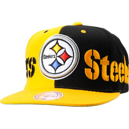 NFL Mitchell and Ness Pittsburgh Steelers The Split Snapback Hat