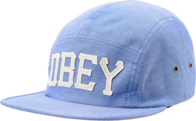 Obey Stadium Chambray Blue 5 Panel Hat