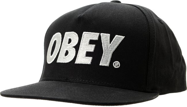 Obey The City Black Snapback Hat