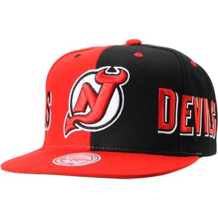 NHL Mitchell and Ness New Jersey Devils The Split Snapback Hat