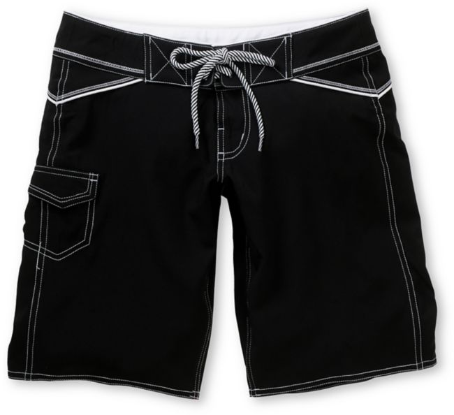 Empyre Girls Triton Long Black Board Shorts
