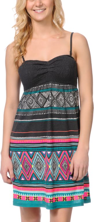 Billabong Slowly Cruzin Bandeau Strapless Dress