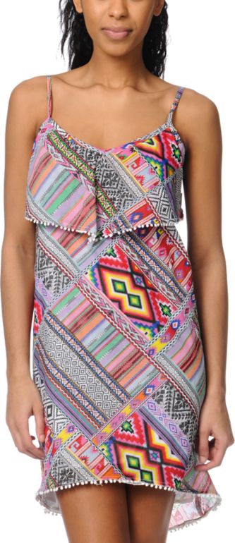 Billabong Bonavista Woven Self Ruffle Dress