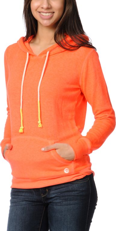 Billabong Open Roadz Neon Coral Pullover Hoodie
