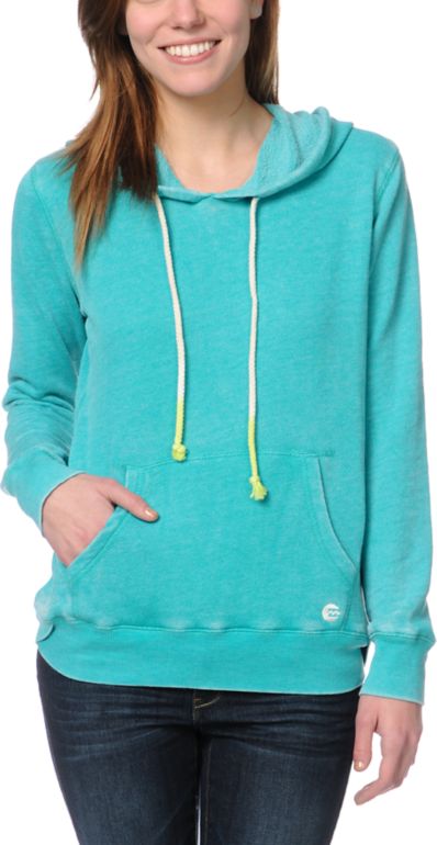 Billabong Open Roadz Teal Pullover Hoodie