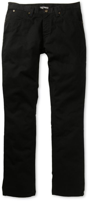 Free World Night Train Black Twill Pants