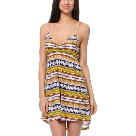 RVCA Social Rank Sundown Tribal Print Dress