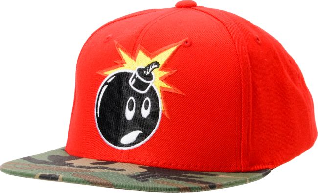 The Hundreds Adam Red & Camo Snapback Hat