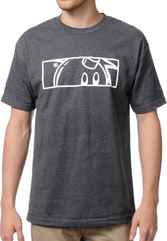 The Hundreds Rectangle Puff Adam Charcoal Tee Shirt
