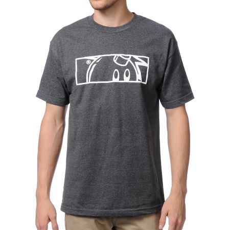 The Hundreds Rectangle Puff Adam Charcoal Tee Shirt