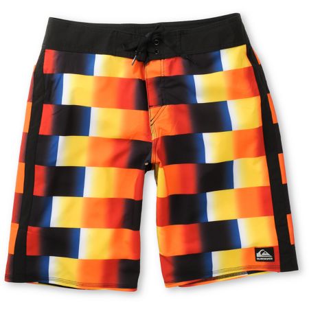 Quiksilver Red Rad Yellow, Red & Black 21 Board Shorts