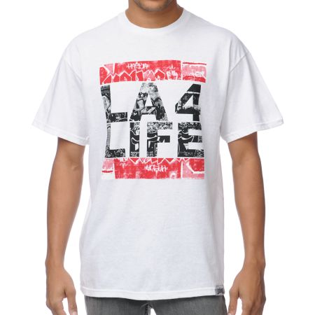 Local Legends LA 4 Life White Tee Shirt