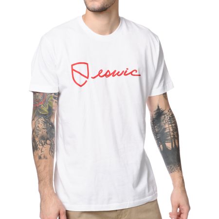 Eswic Banner White & Red Tee Shirt