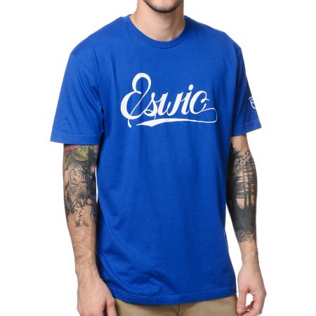 Eswic Script Blue Tee Shirt