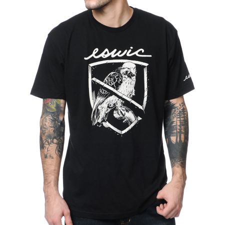 Eswic Eagle Crest Black Tee Shirt