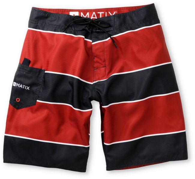 Matix Stringer Navy & Red Stripe 19 Board Short