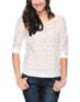 Lunachix Ivory White Lace Top