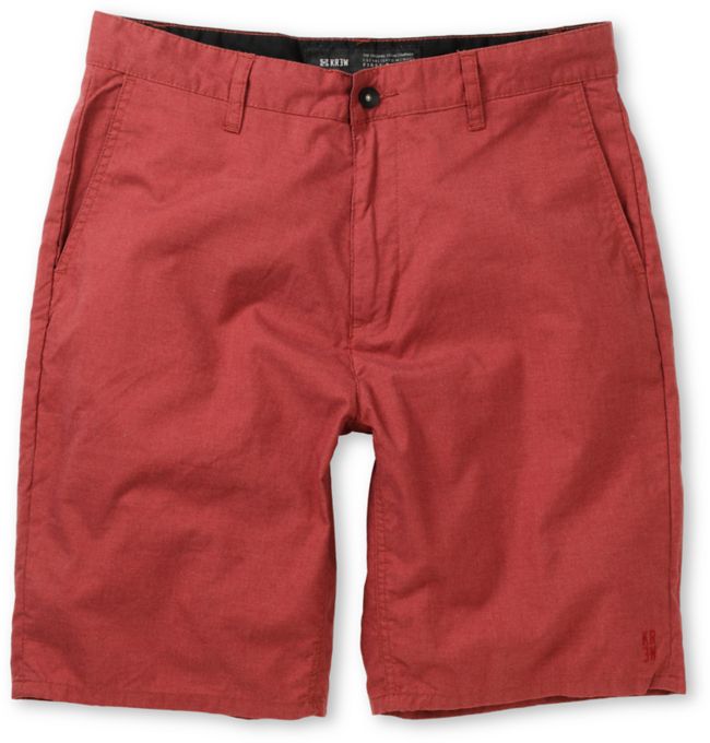 KR3W Navigator Burgundy Chino Shorts
