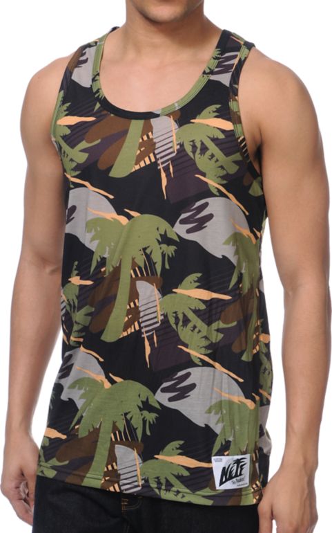 Neff Palms Camo Print Tank Top