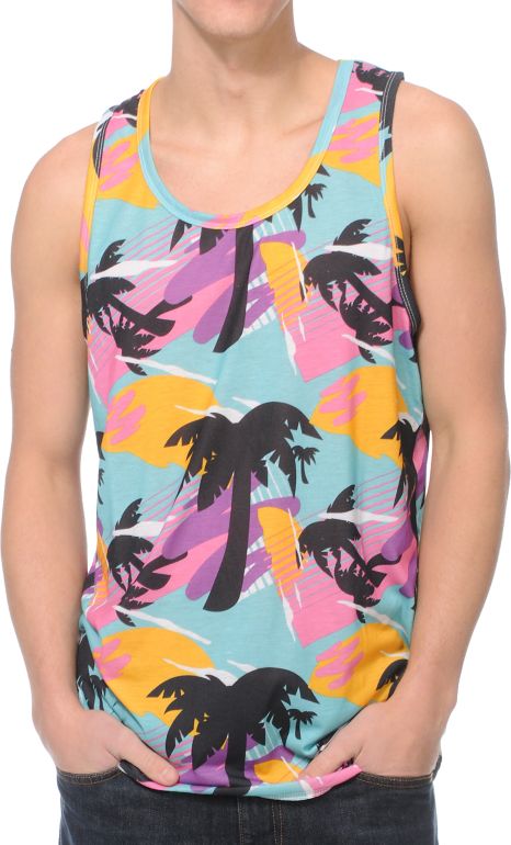Neff Palms Multi Neon Tank Top
