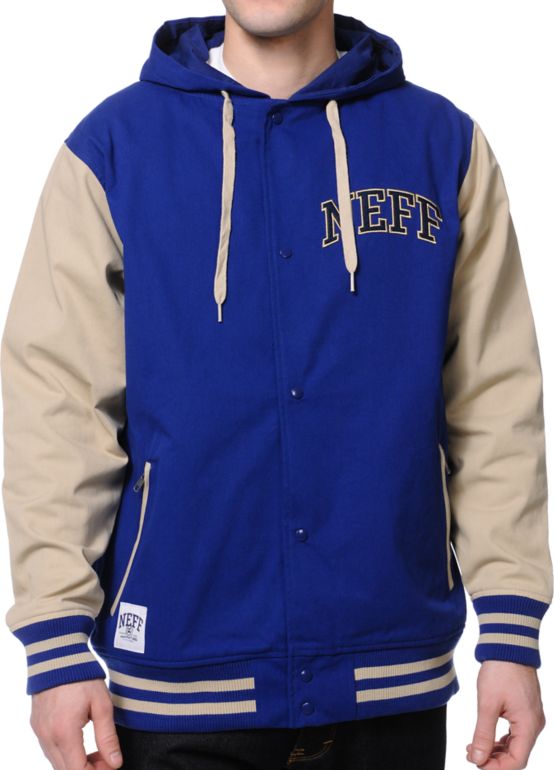 Neff Navy & Tan Varsity Jacket