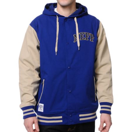 Neff Navy & Tan Varsity Jacket