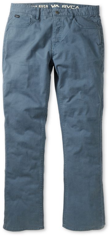 RVCA Stay Bourgeois Blue Stretch Twill Slim Fit Pants