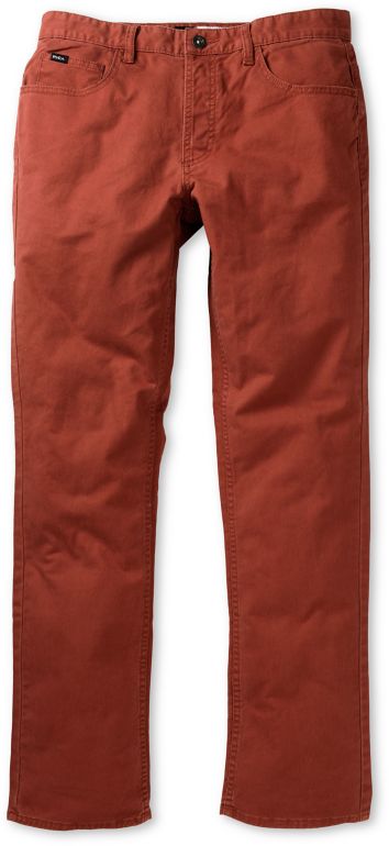 RVCA Stay Twill Stretch Slim Fit Red Pants
