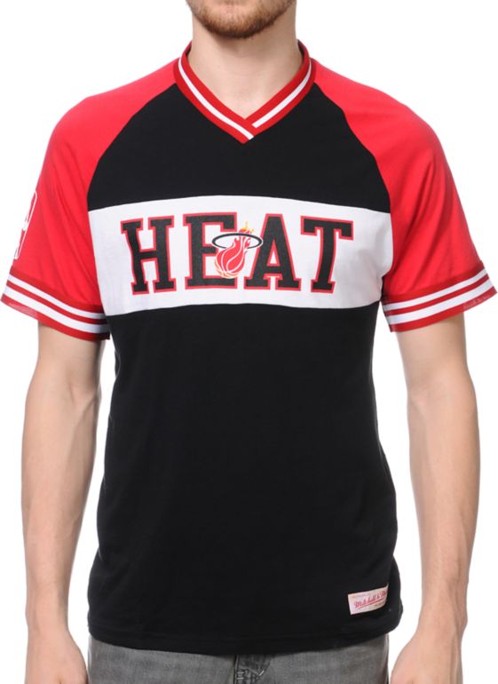 Mitchell and Ness Heat Substitution Black Knit Tee Shirt