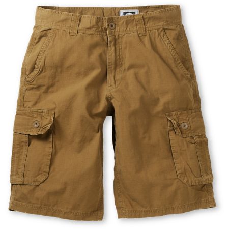 Free World Fiasco Dark Khaki Ripstop Cargo Shorts